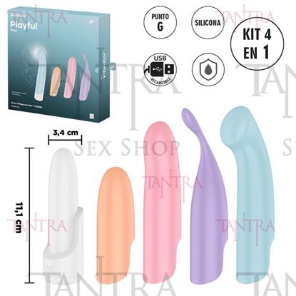 Playful Four estimulador con kit de 4 cabezales diferentes